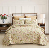 Queen Quilt Set, 3-Piece Queen Size Quilt Sets with 2 Pillow Shams