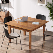 39.4-Inch Square Conference Table for 4 People, Small Wooden Meeting Room Table
