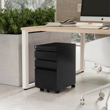 Mount-It! 3 Drawer File Cabinet with Lock and Wheels, Under Desk Storage Filing Cabinet