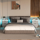 Nightstand with LED Light, Set of 2 Night Stand