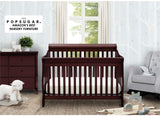 Simmons Kids Carter 6-in-1 Convertible Crib - Greenguard Gold Certified, Black Ebony+ Quiet Nights Breathable