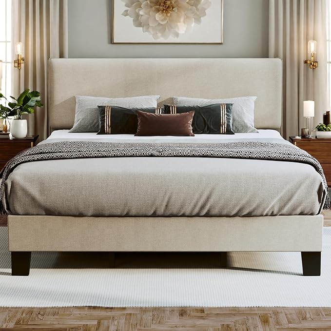 Queen Bed Frame Upholstered Bed Frame Platform