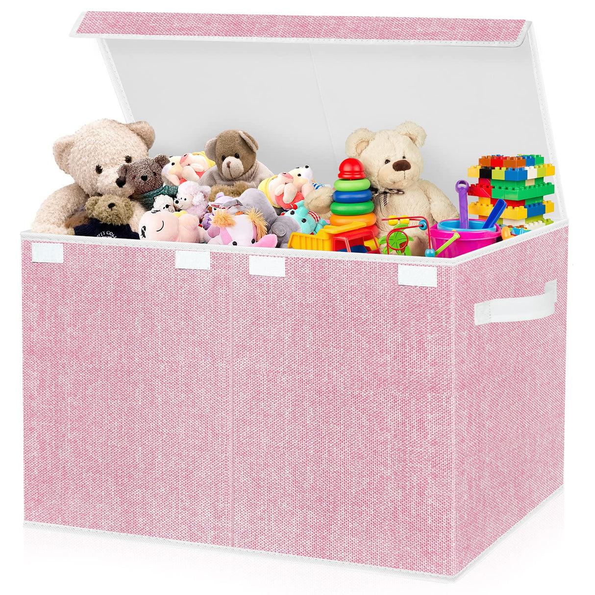 Large Toy Box Chest for Girls, Kids Toy Bin Storage Organizer with Lid for Babies,Toddlers