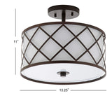 3505B Elizabeth 13.25" Metal LED Flush Mount, Contemporary,Transitional Dimmable,