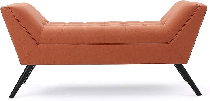 Demi Fabric Bench, Orange