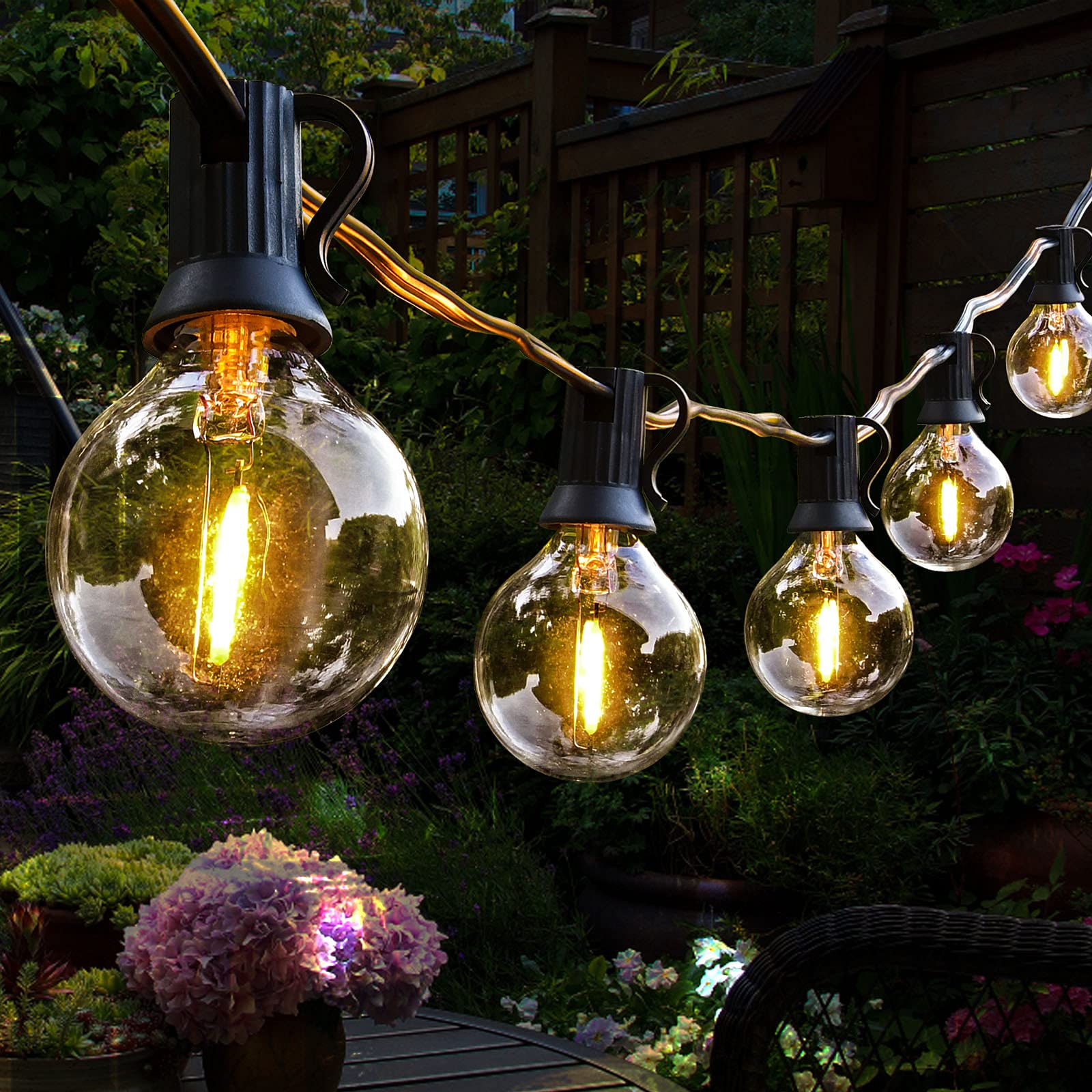 100ft Outdoor String Lights Waterproof Patio Lights,Shatterproof