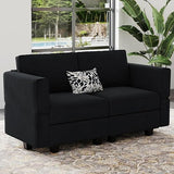 Modular Sectional Sofa with Double Chaise Velvet U Shaped Sofa Reversible Sectional Couch