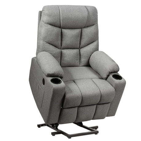 Power Lift Recliner Chair, Electric Living Room Sofa for Elderly w/ 8 PointMassage&