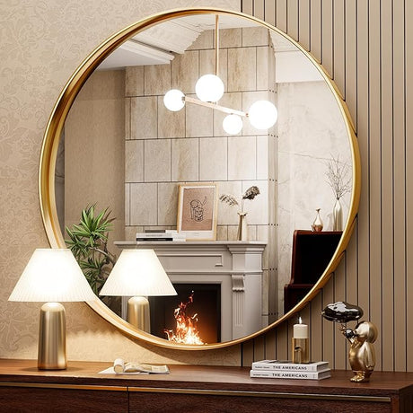 2-Pack Black Bathroom Mirrors 24 x 36 Inch, Metal Frame Rectangle Mirror, Modern Farmhouse