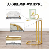 C Table End Table, C Shaped Sofa Side Table, Couch Tables That Slide Under