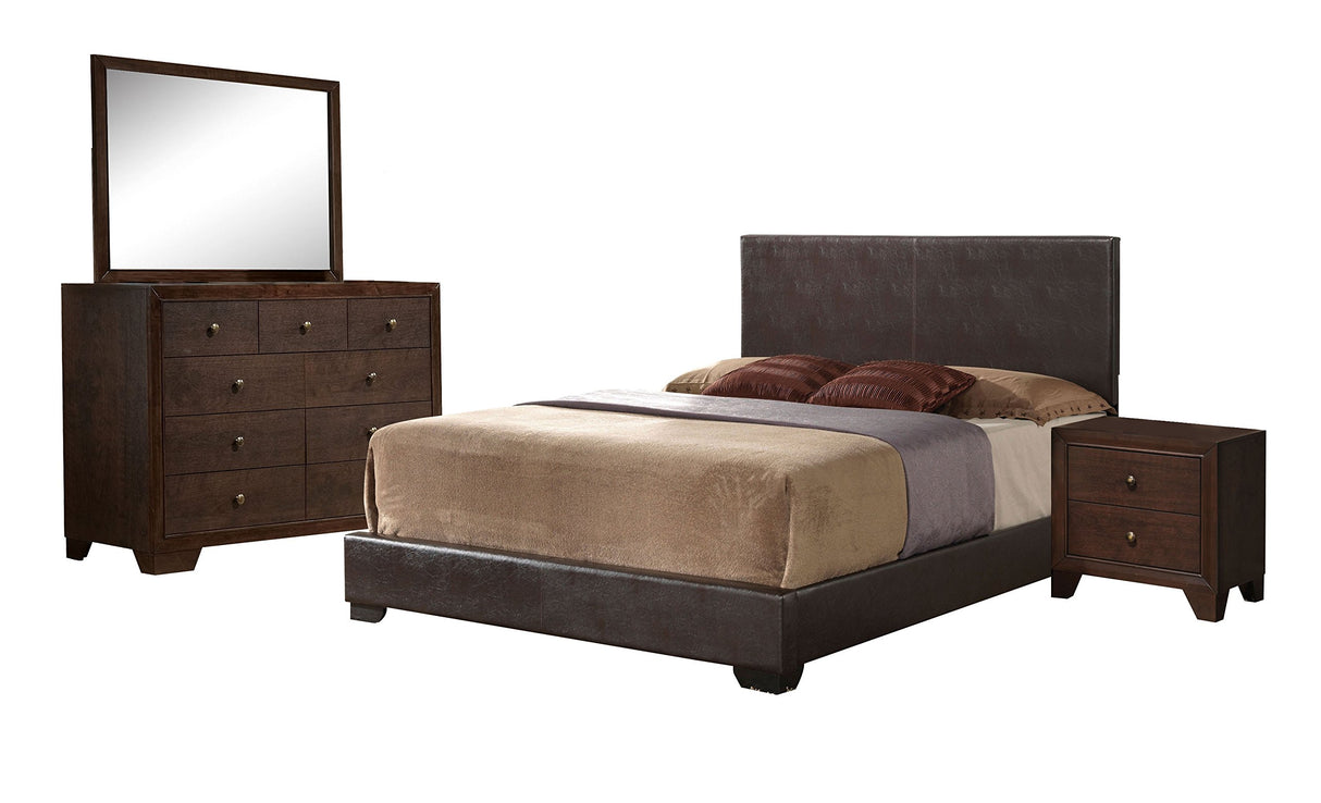 Ireland II 4-Piece Eastern King Upholstered Bedroom Set, Brown