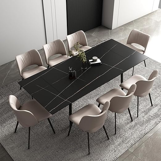 62.9'' to 94.4'' Extendable Dining Tables for 6 to 10 - New sintered Stone Material