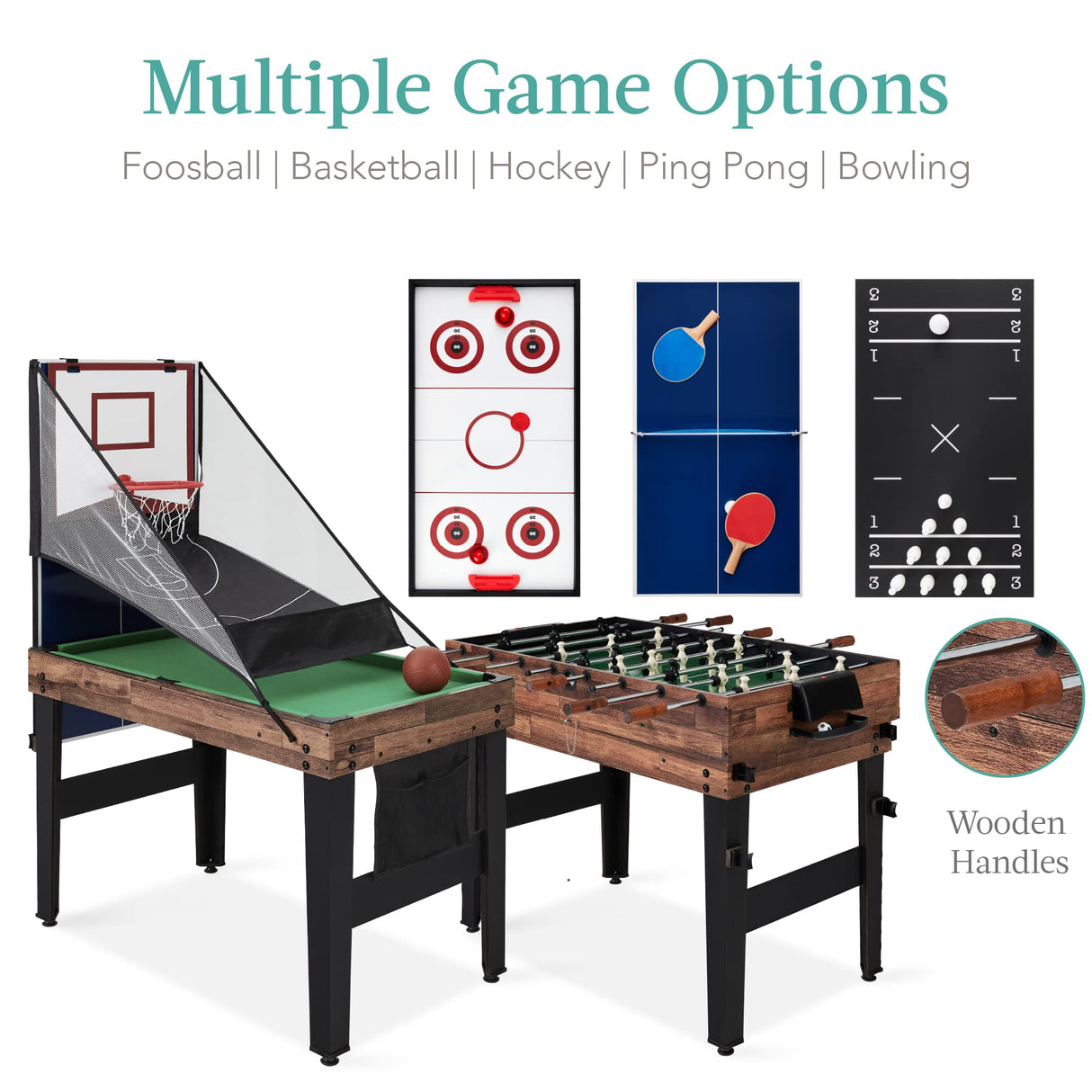 13-in-1 Combo Game Table Set for Home, Game Room, Friends & Family w/Ping Pong