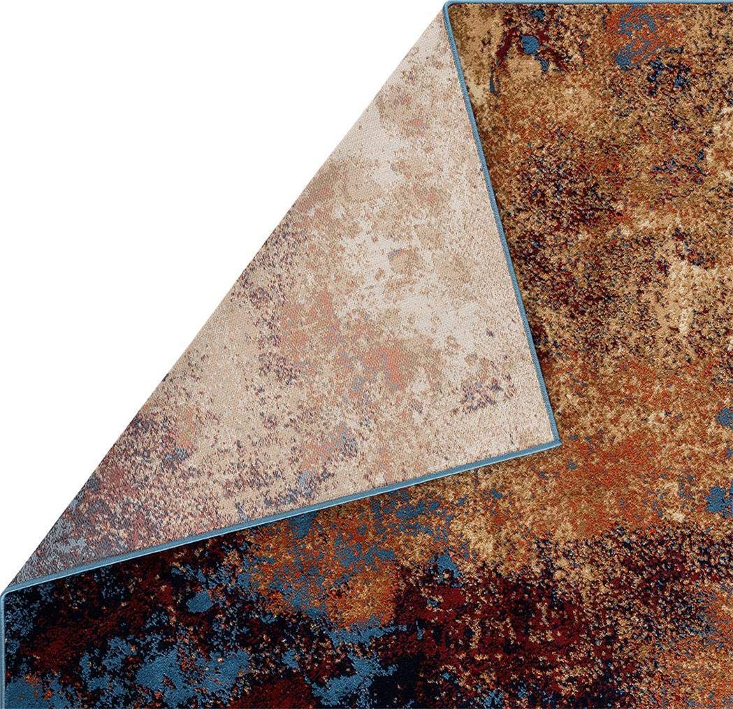 Modern Splatter Abstract Area Rug - Blue 8x10