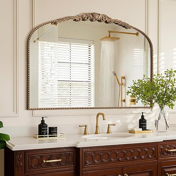 Gold Full Length Mirror 53x19 - Ornate Baroque Antique Floor Mirror