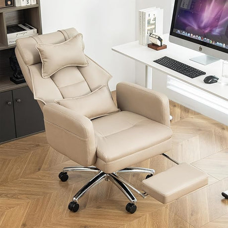 Office Chair, Ergonomic Swivel Computer Desk Chair, 155° Reclining Computer Chair