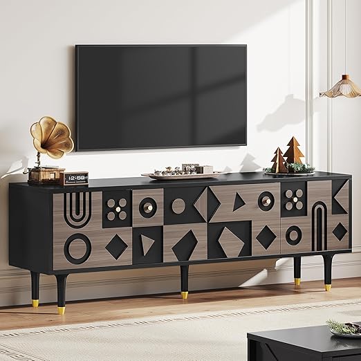 70-Inch Mid-Century TV Stand with Storage