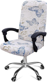 Stretch Printed Computer Office Chair Covers, Soft Fit Universal Desk Rotating Chair