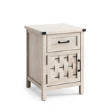 Farmhouse End Table, Side Table with Drawer and Storage Cabinet, Sofa Table