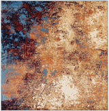 Modern Splatter Abstract Area Rug - Blue 8x10
