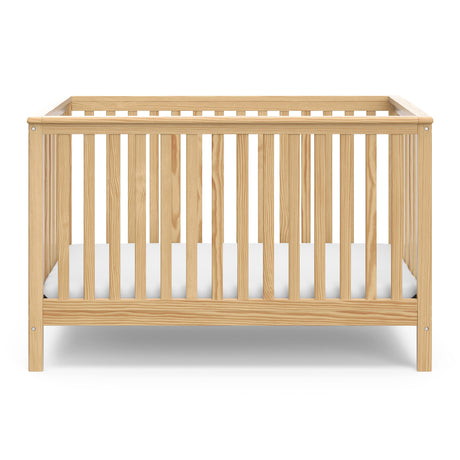 4-in-1 Convertible Crib (Natural) - Converts to Daybed, Toddler Bed, and Full-Size Bed,