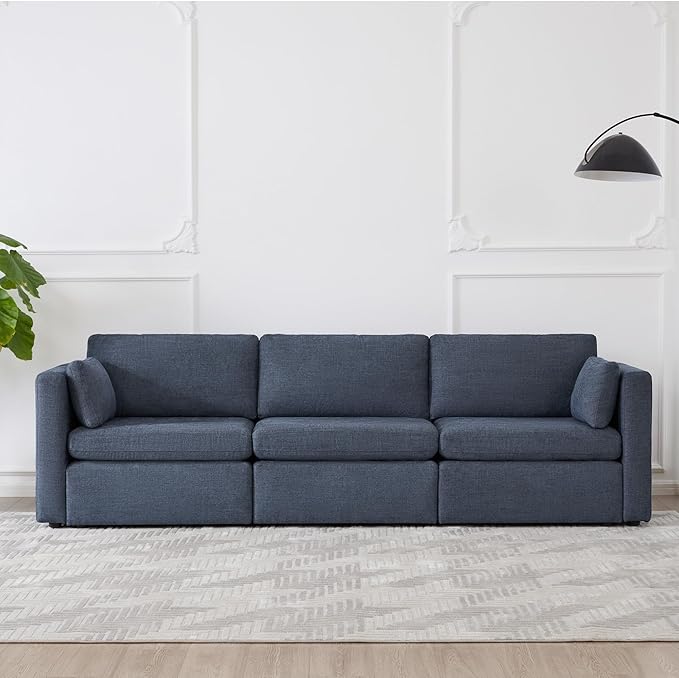 Oversized Modular Sectional Convertible Fabric Sofa Set, FSC Certified Extra Large Sectional Deep Seat Couch for Living Room