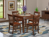 OXNO5-MAH-W 5 Piece Dining Set Includes a Square Dinner Table