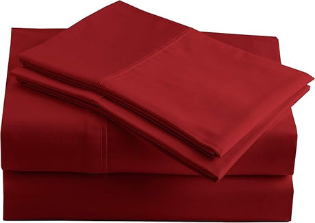 285 Thread Count Percale 3 Piece Bed Sheet Set - 100% Peruvian Pima Cotton -