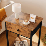 Nightstand with Drawers,Small Night Stand with Storage Bedside Table