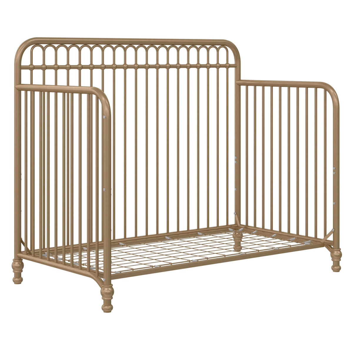 Ivy 3-in-1 Convertible Metal Crib, JMPA Certified, Gold