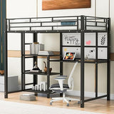 Twin Loft Bed with Stairs, Roof, Window and Full-Length Guardrail, House Loft Bed/Heavy