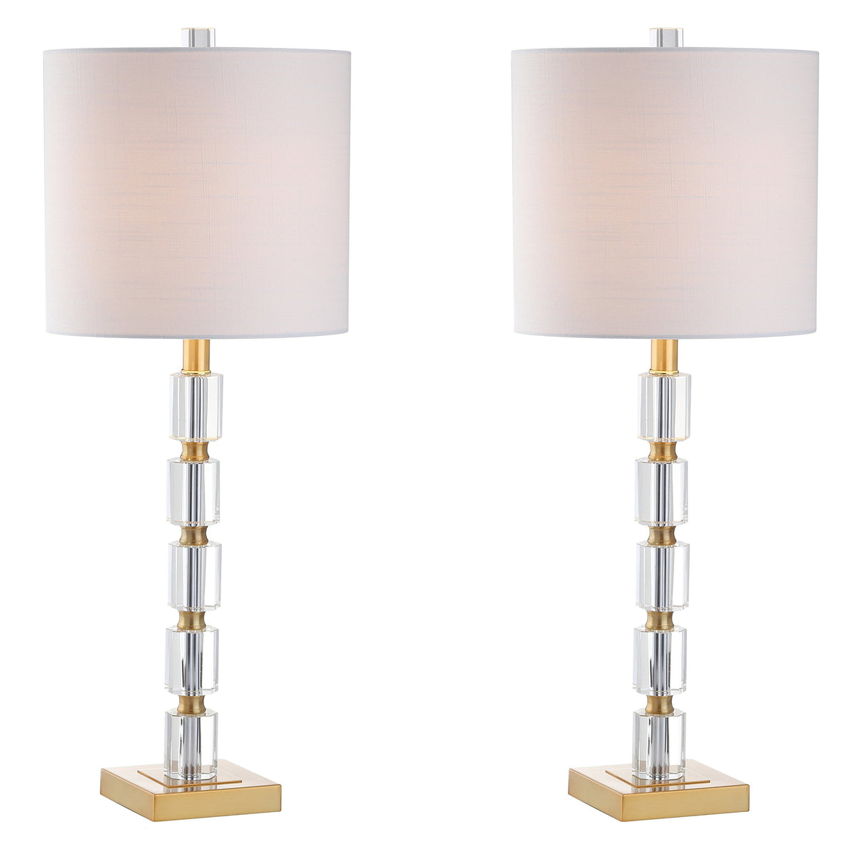 JYL5001A-SET2 Set of 2 Table Lamps Claire 28.5" Crystal LED Table Lamp