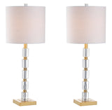 JYL5001A-SET2 Set of 2 Table Lamps Claire 28.5" Crystal LED Table Lamp