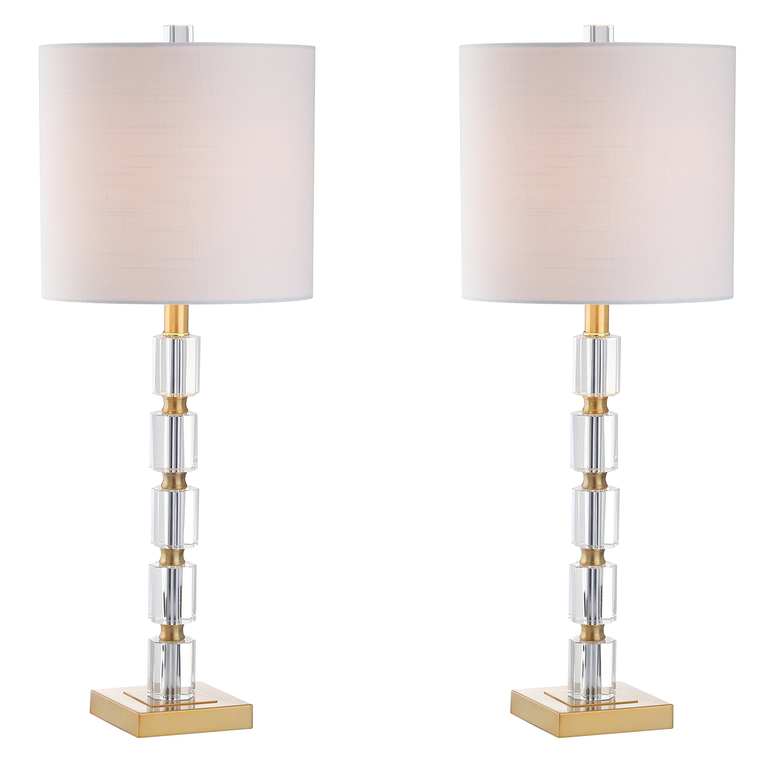 JYL5001A-SET2 Set of 2 Table Lamps Claire 28.5" Crystal LED Table Lamp