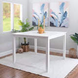 White Conolly Square Counter Height Dining Table