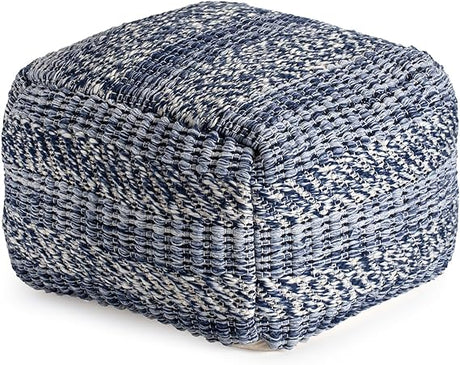 Square Pouf , 24" x 24" x 17", Gray