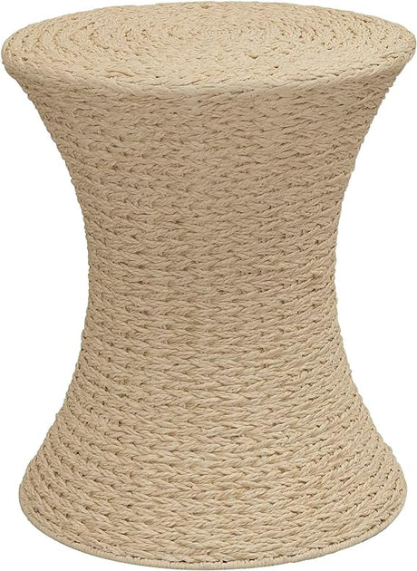 Hourglass Water Hyacinth Wicker Table, Natural