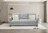 Designs 2-Seat Loveseat Couch, Modern Polyester Upholstered Sofa for Living Room, Office, Antique Black