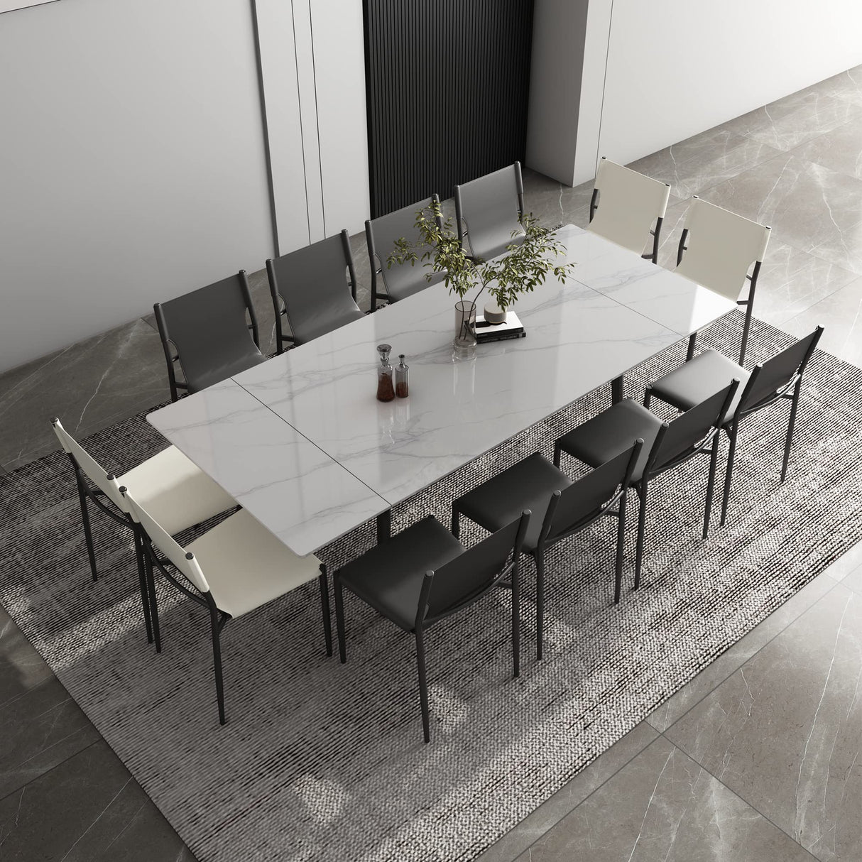 62.9'' to 94.4'' Extendable Dining Tables for 6 to 10 - New sintered Stone Material