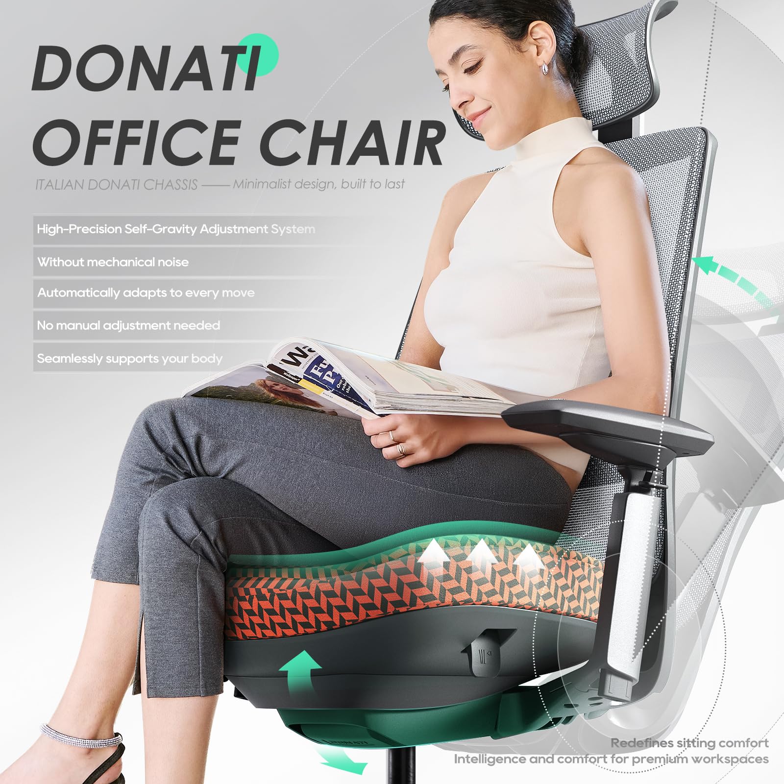 Ergonomic High Back Mesh Office Chair with Adjustable Lumbar Support