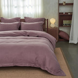 3 Pieces Soft Farmhouse Comforter Set with Button Closure,1 Duvet Cover