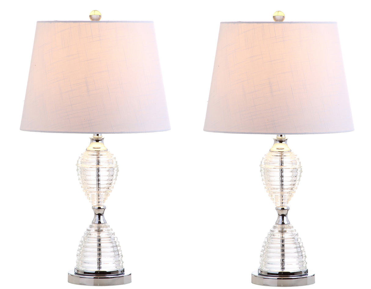 JYL2045A-SET2 Set of 2 Table Lamps Aubrey 24" Crystal LED Table Lamp Glam