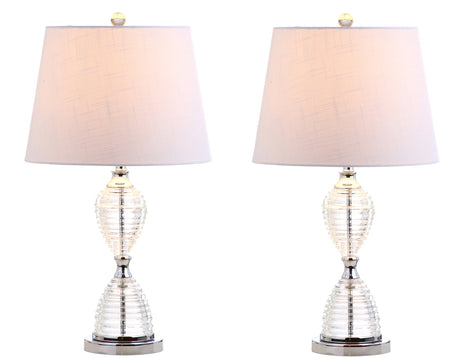 JYL2045A-SET2 Set of 2 Table Lamps Aubrey 24" Crystal LED Table Lamp Glam