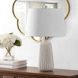 Lighting Collection Sawyer Modern Ivory Ceramic 24-inch Bedroom Living