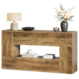 63-Inch Farmhouse Console Table, Wooden Entryway Sofa Table Behind The Couch