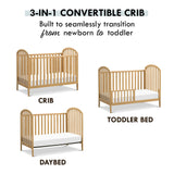 3-in-1 Convertible Crib in Honey