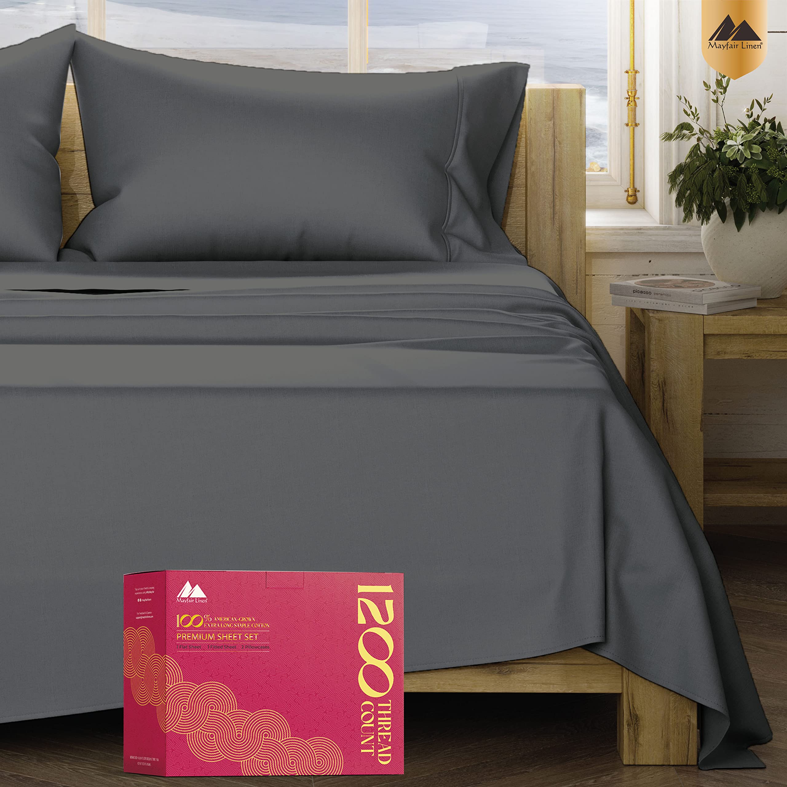 5-Star Hotel Quality 1200 Thread Count 100% Supima Cotton Sheets for King