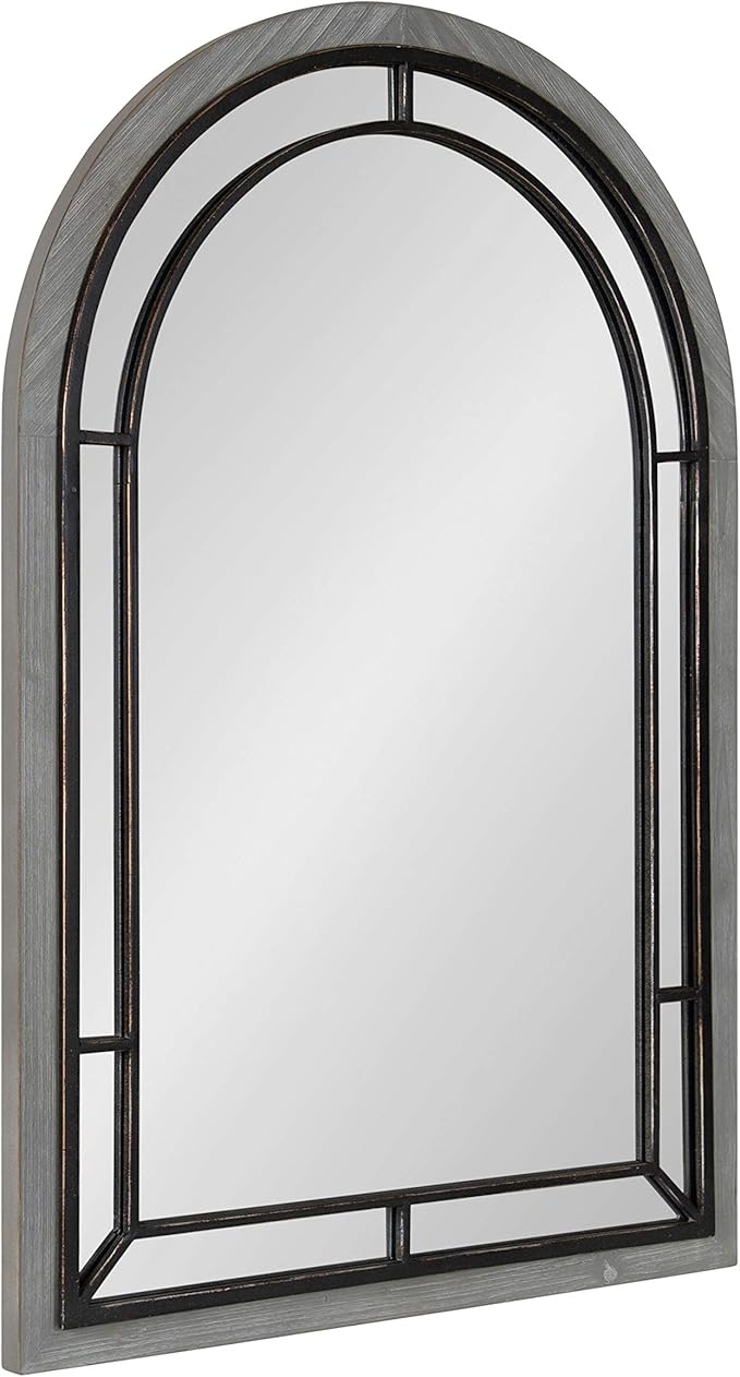 Audubon Farmhouse Wall Mirror,  Rustic Brown