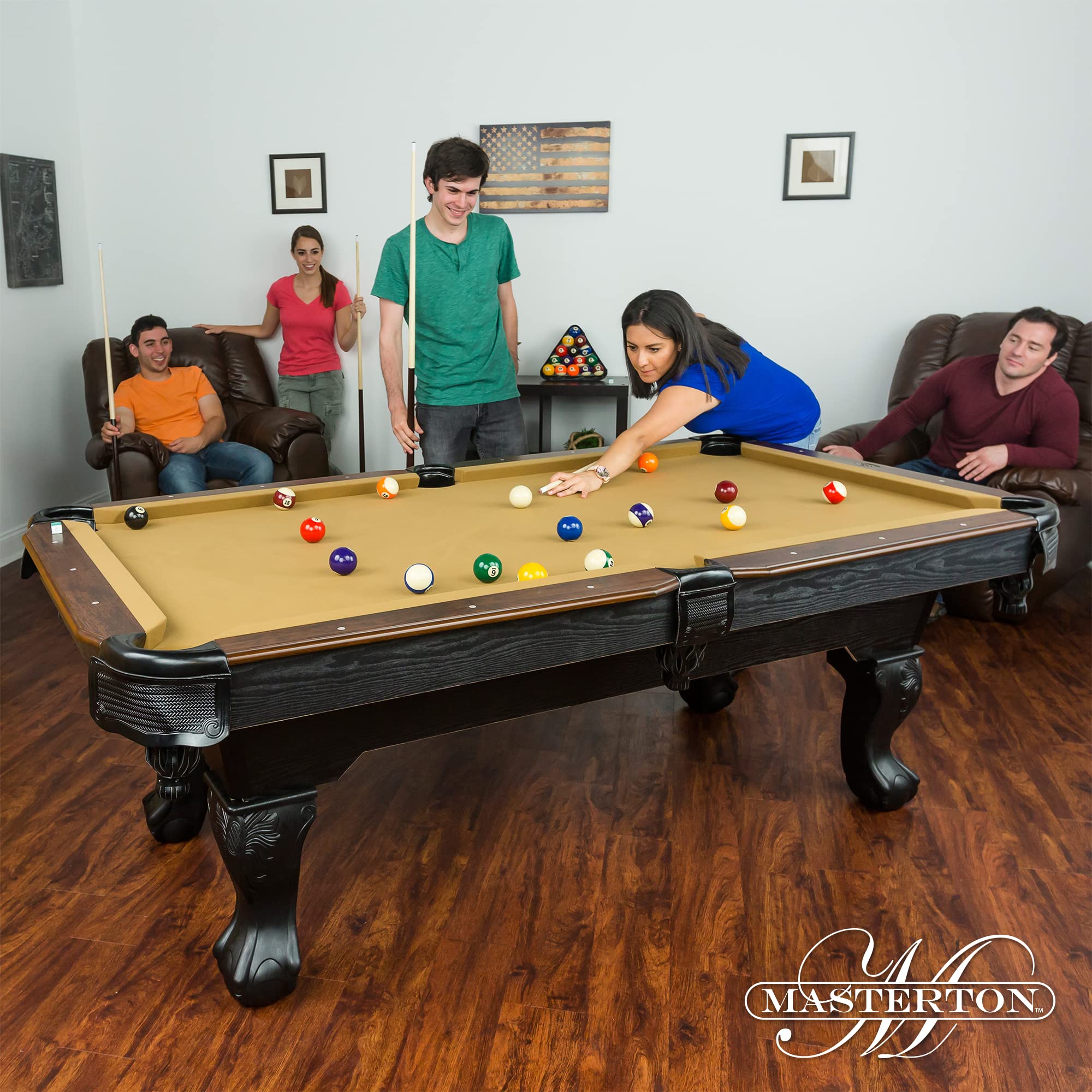 Masterton Billiard Table Deluxe - Tan 87 inch 1-1-32270-AA001D