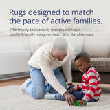 Beige Geometric Area Rug 6x9 - Modern Grid Pattern for Living Room & Bedroom